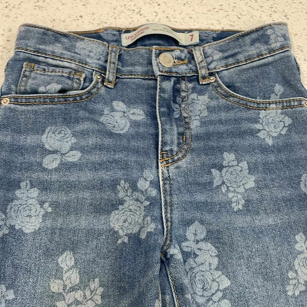 Girls Levi Strauss Signature high rise ankle straight size 7